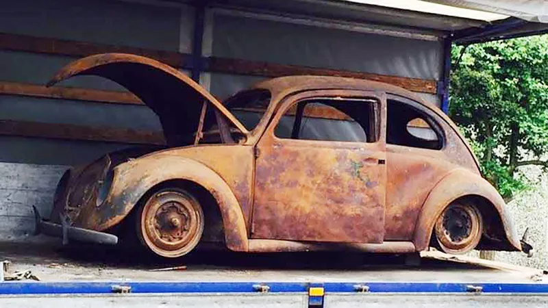 O Fusca que escapou da guerra e de um incêndio para hoje valer milhões