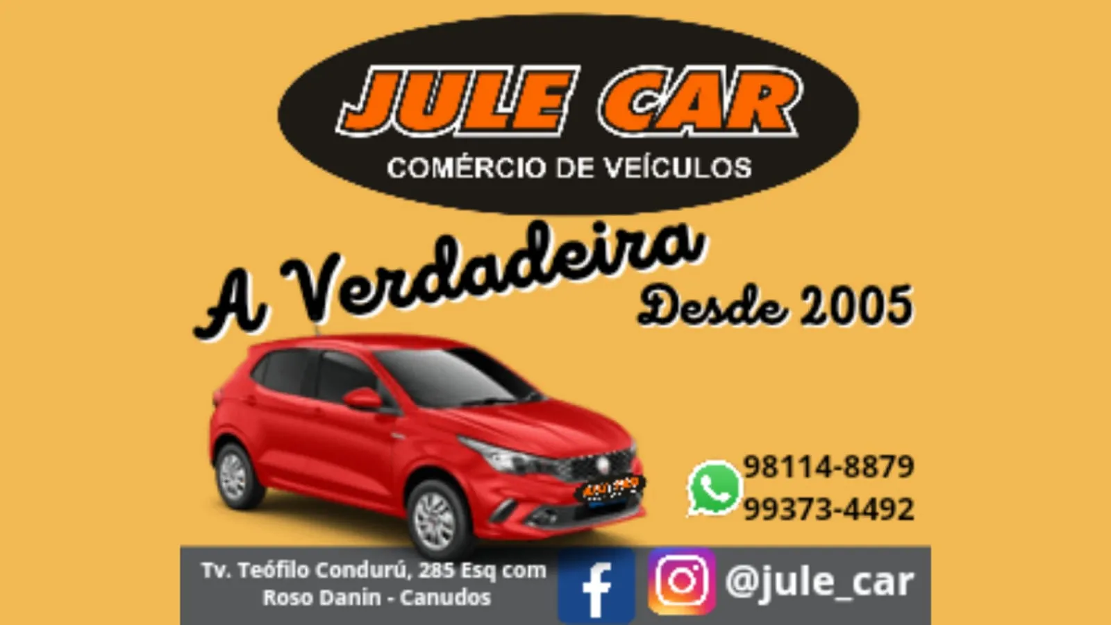 Fachada da loja JULE CAR - Belém - PA