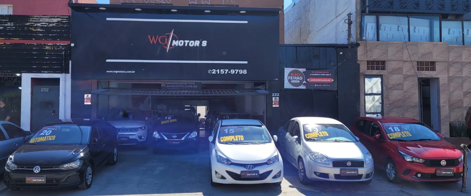 Fachada da loja Veículos à venda em WG MOTORS - São Paulo - SP | Mobiauto