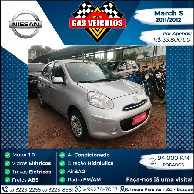 Carro Nissan March 2012 1.0 16V S (Flex)
