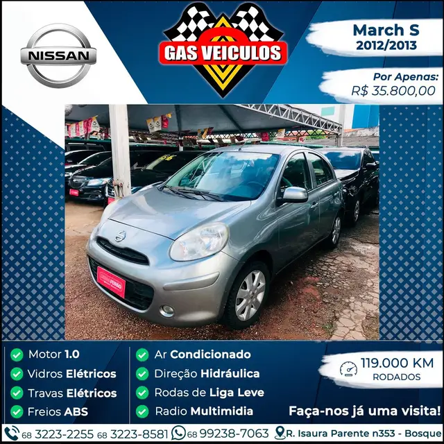Carro Nissan March 2013 1.0 16V S (Flex)