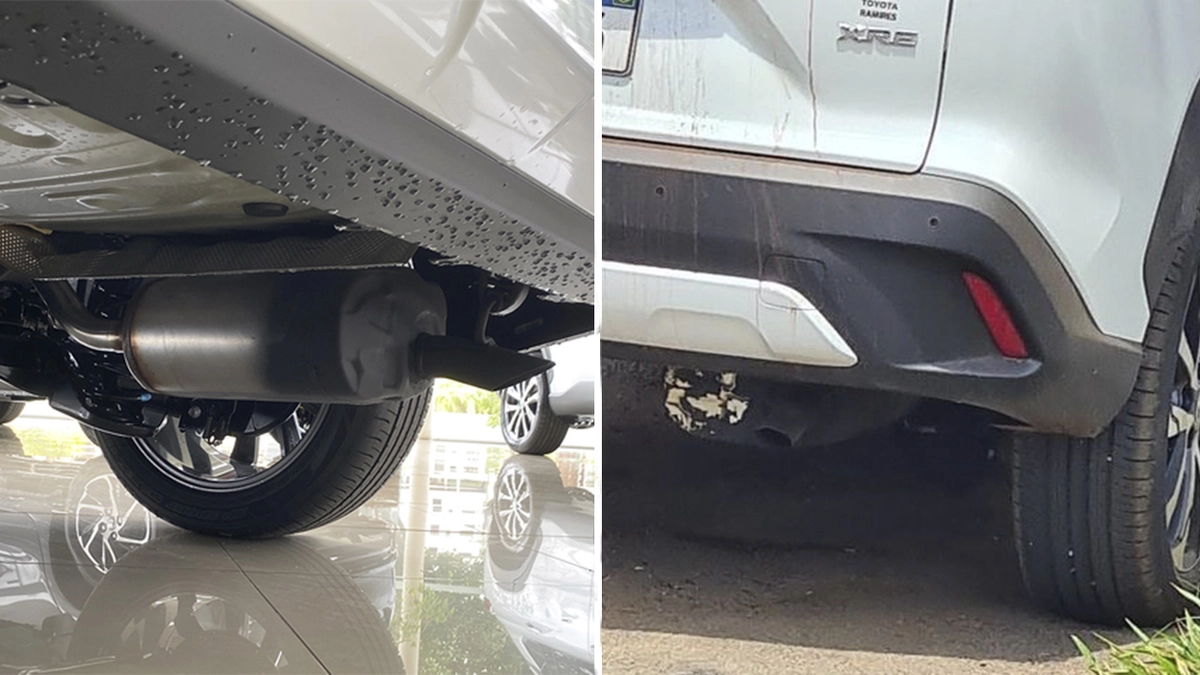 Marca japonesa tentou resolver problema do abafador com uma pintura preta, mas esqueceu de combinar com a tinta que ela não poderia descascar