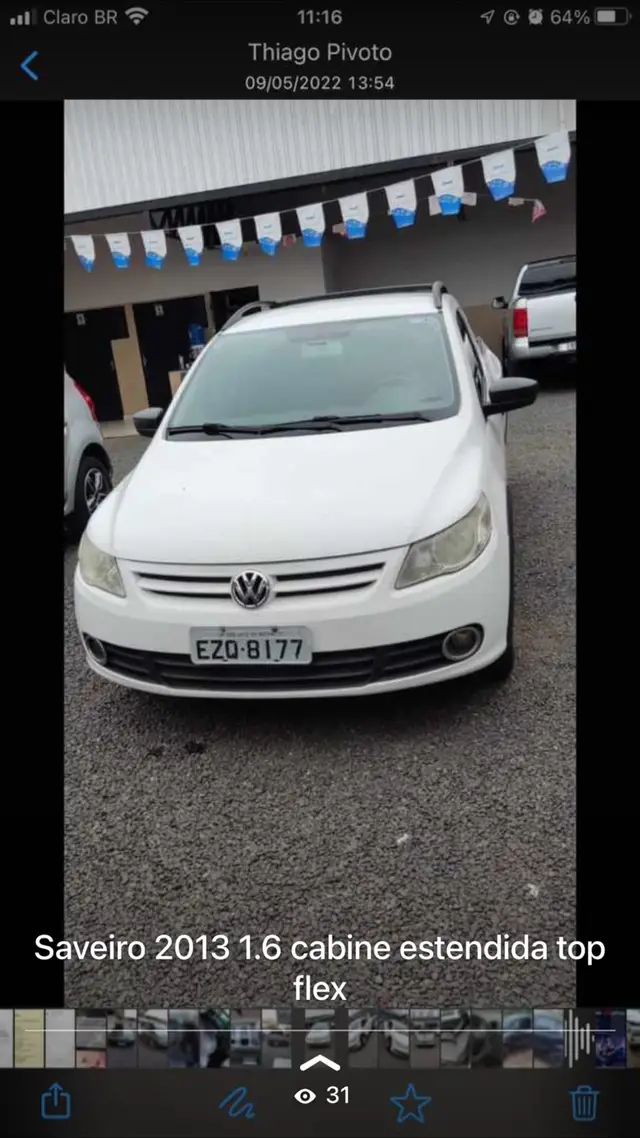 Carro Volkswagen Saveiro 2013 1.6  (Flex) (cab. estendida)