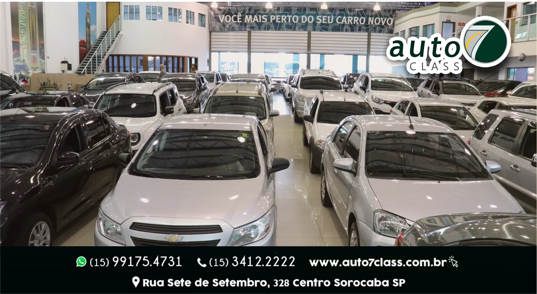 Fachada da loja Veículos à venda em Auto 7 Class - Sorocaba - SP | Mobiauto