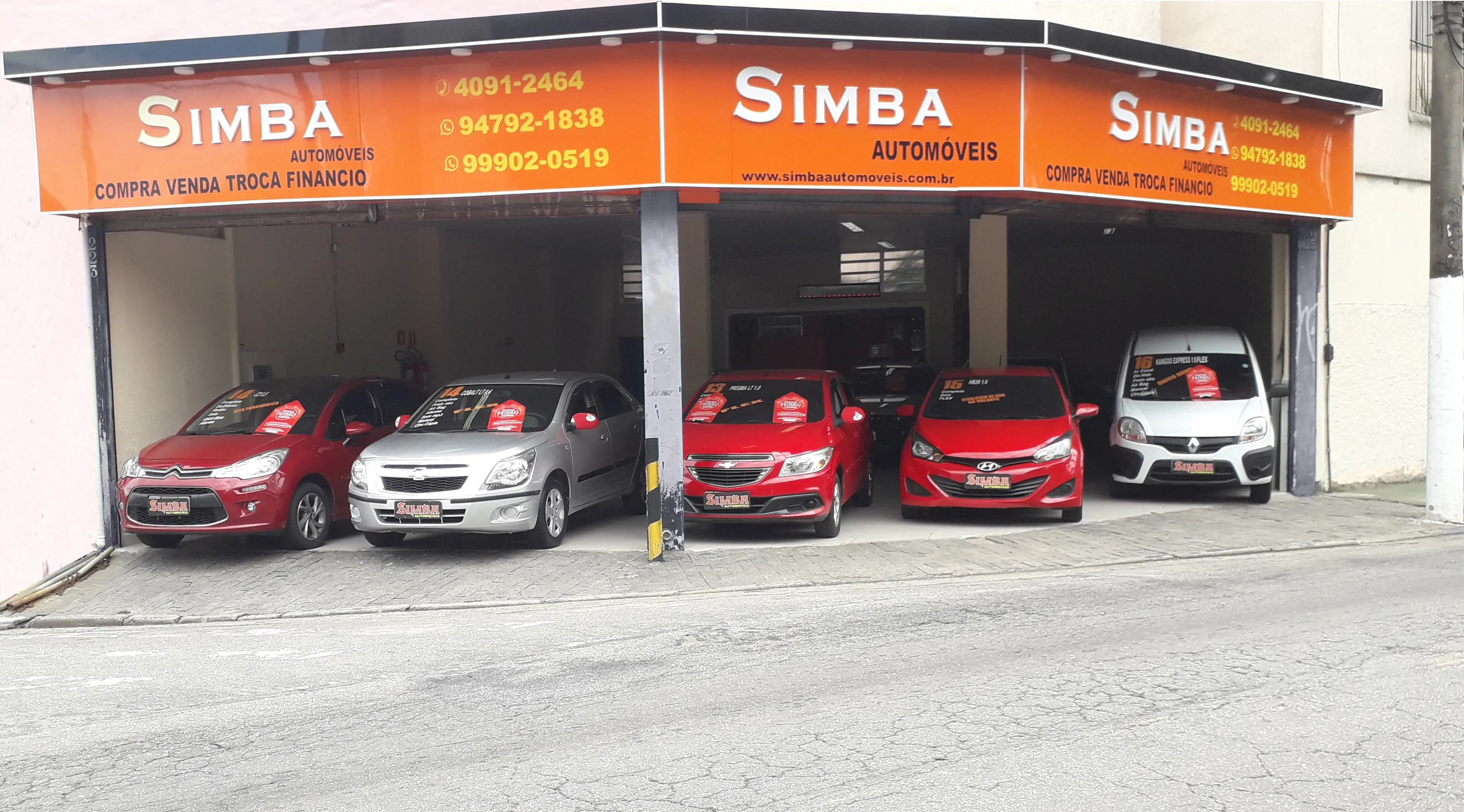 Fachada da loja Veículos à venda em SIMBA AUTOMÓVEIS - São Paulo - SP | Mobiauto