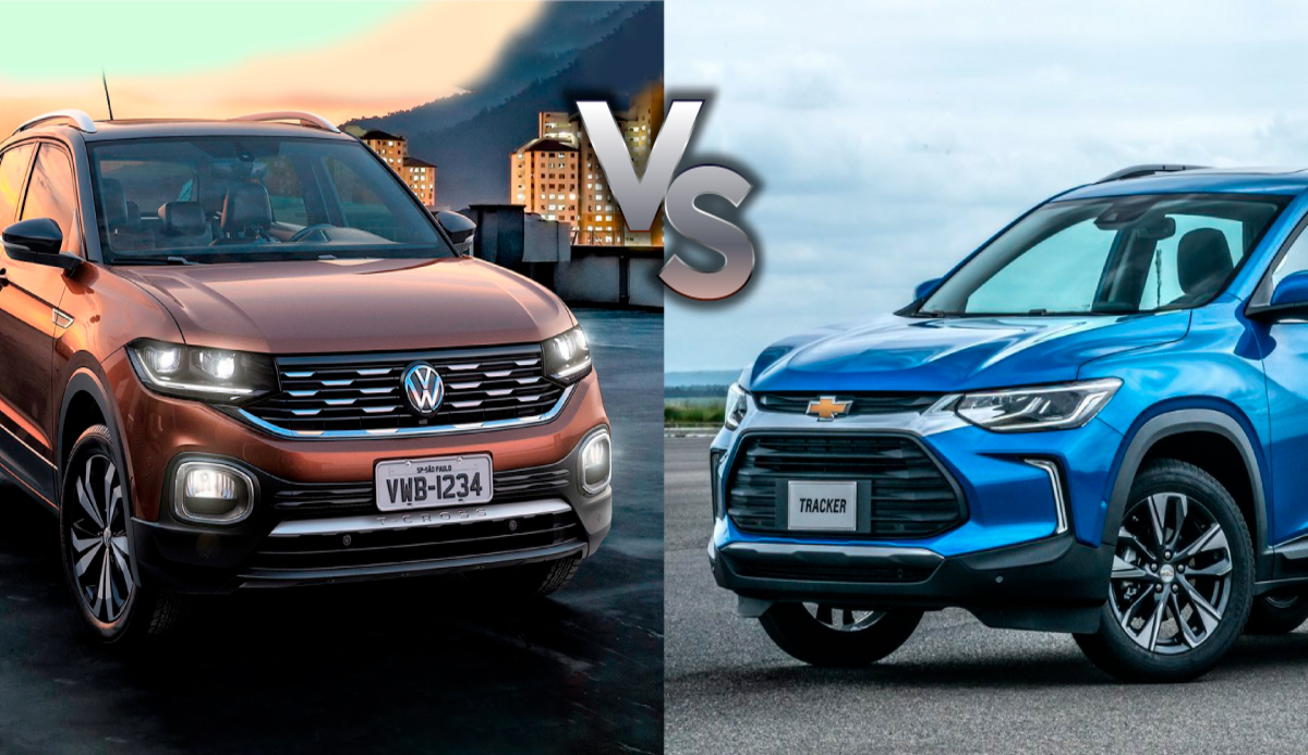 Volkswagen T-Cross ou Chevrolet Tracker? Compare design, espaço, desempenho, consumo, segurança, itens de série e preço.