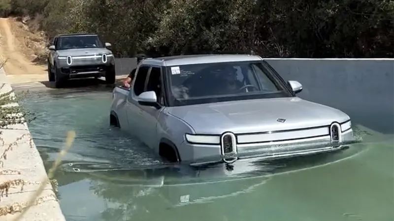 É possível um carro elétrico andar totalmente submerso na água?