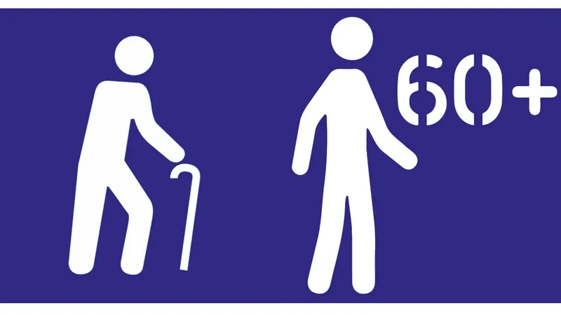 Placa que simboliza idoso corcunda e de bengala será aposentada