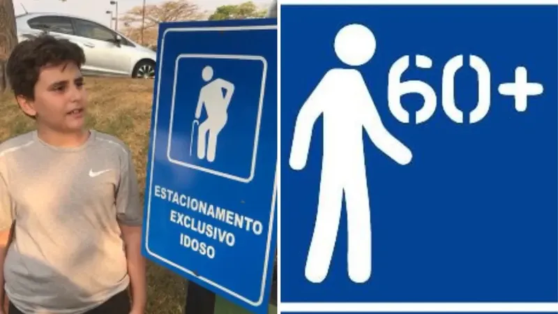 Como este menino foi responsável por mudar placa de idosos em todo o país