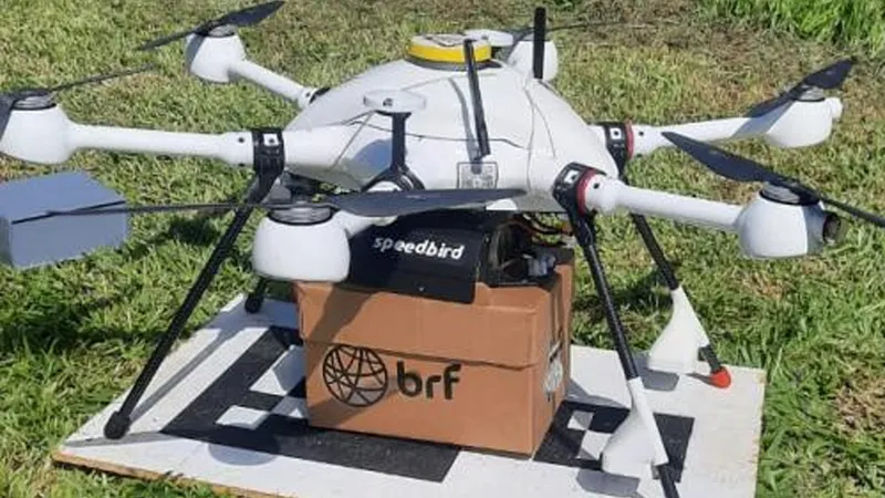 Drone elétrico gigante vira arma do agro para transportar sêmen de suínos