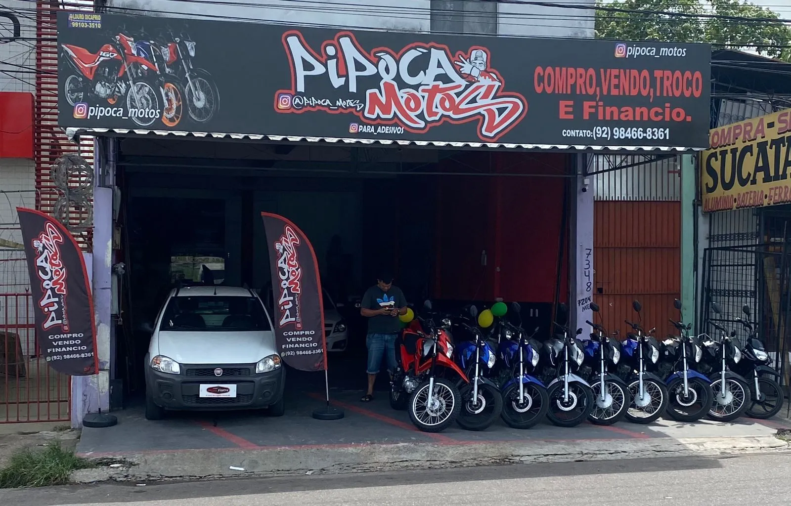Fachada da loja PIPOCA MOTOS - Manaus - AM