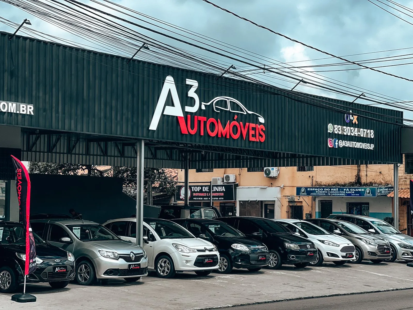 Fachada da loja A3 Automóveis - João Pessoa - PB