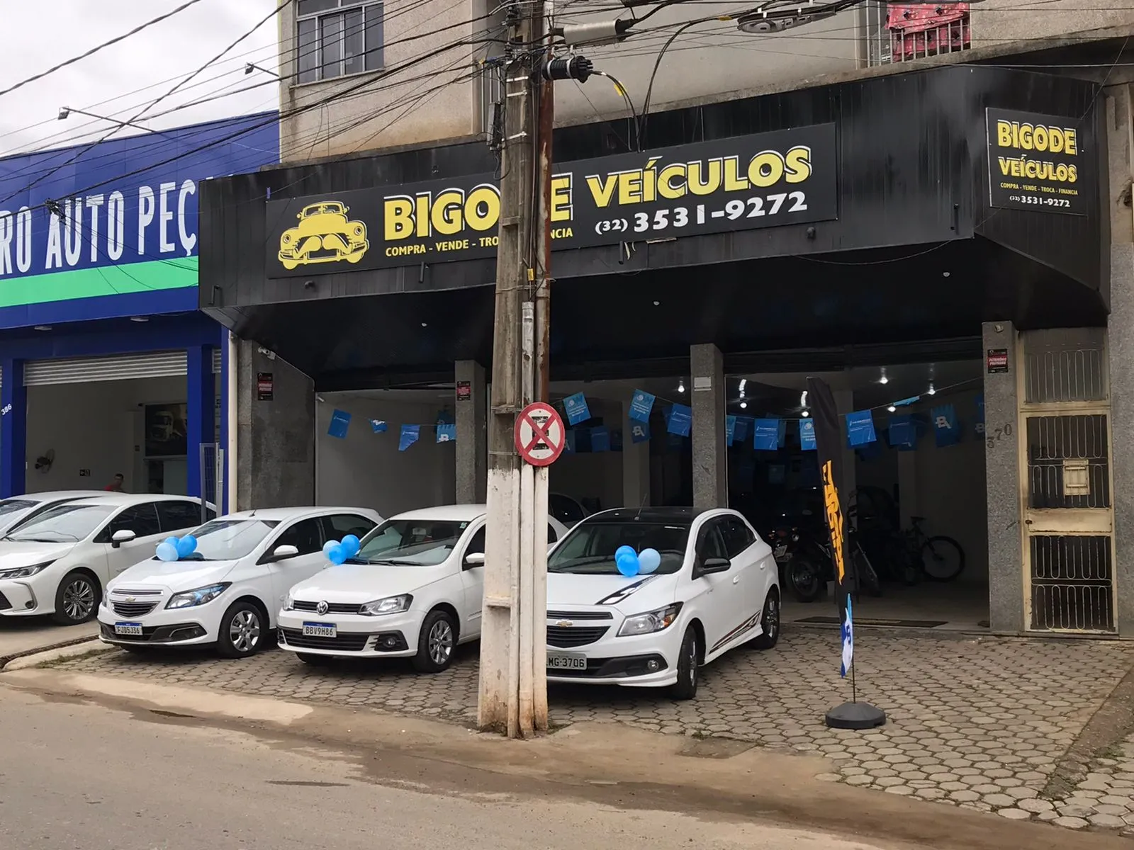 Fachada da loja Bigode Veiculos - Ubá - MG