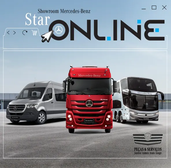 Plataforma digital possibilita vendas online de caminhões da Mercedes-Benz