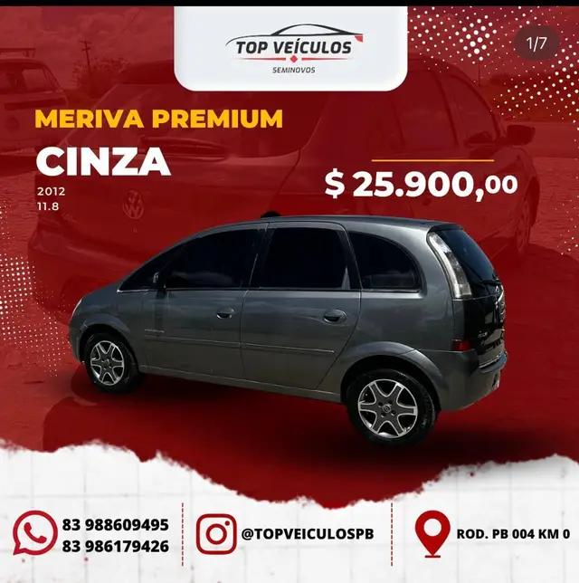 Carro Chevrolet Meriva 2012 Premium 1.8 (Flex) (easytronic)