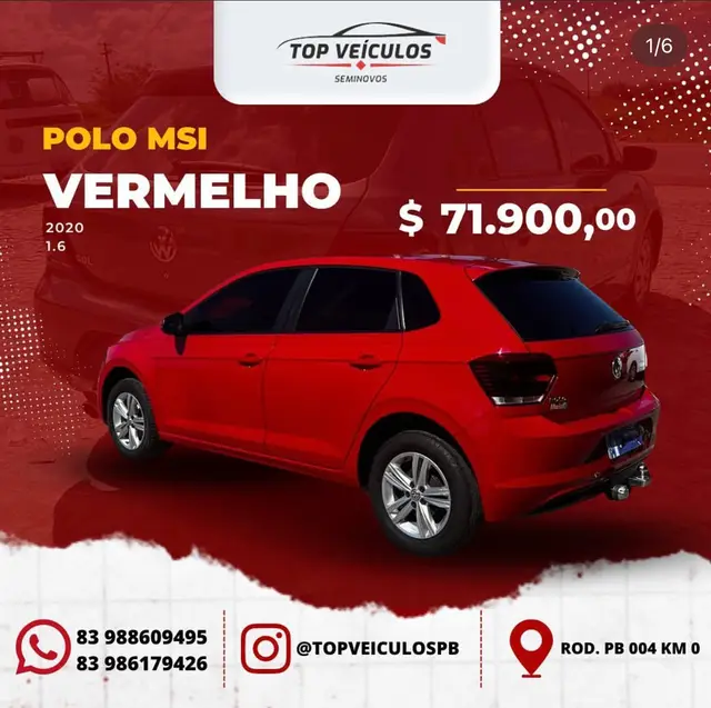 Carro Volkswagen Polo 2020 1.6 MSI (Flex)