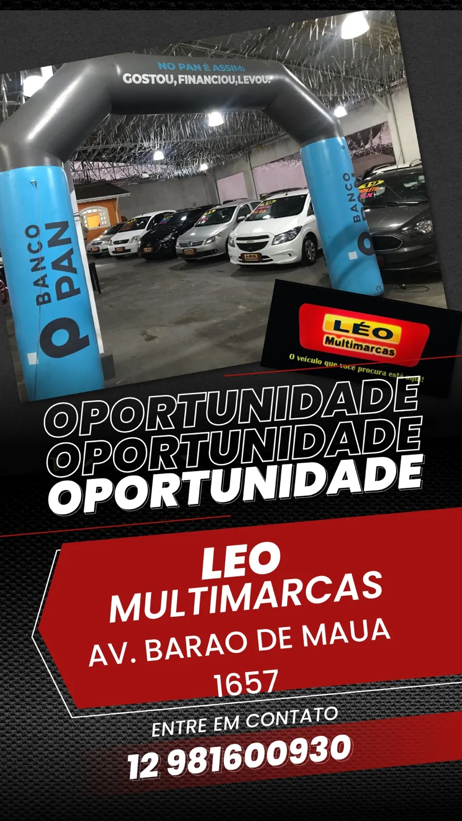 Fachada da loja LEO MULTIMARCAS COMERCIO DE VEICULOS LTDA - Mauá - SP