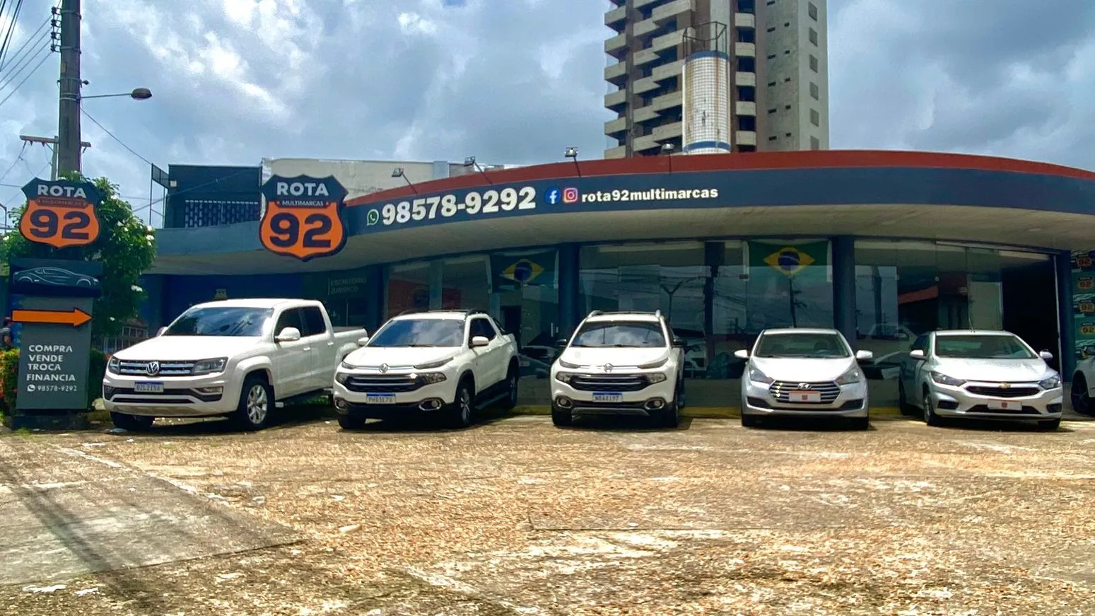 Fachada da loja Veículos à venda em ROTA 92 MULTIMARCAS - Manaus - AM | Mobiauto