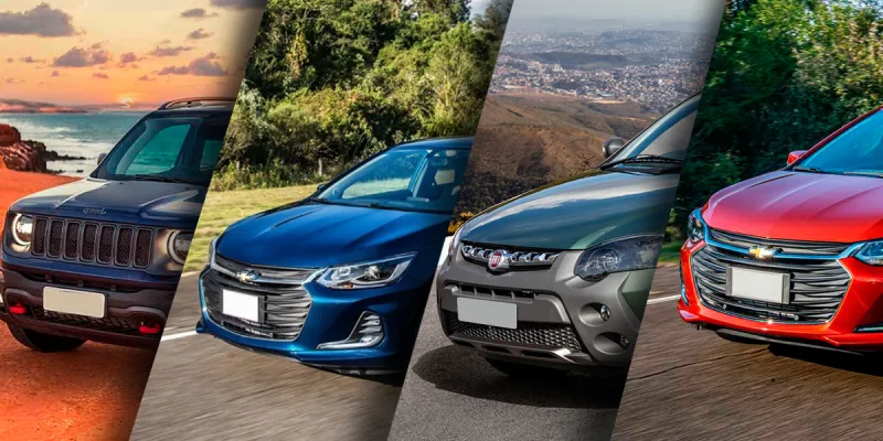 Carros mais vendidos no primeiro semestre de 2020 por categoria