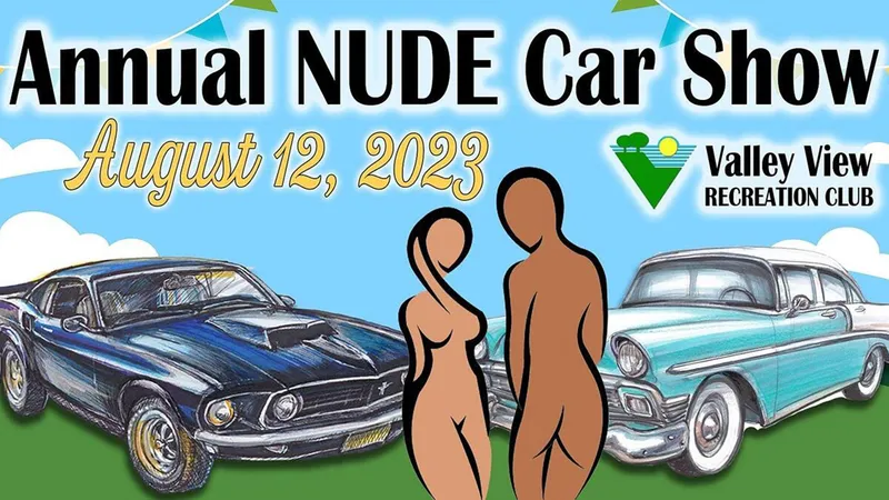 Nude Car Show: o encontro de carro antigo em que só entra quem estiver nu 