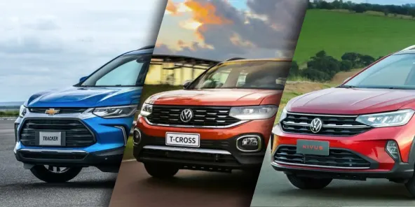 Comparamos preço, dimensões, desempenho, consumo e segurança do Chevrolet Tracker, VW T-Cross e VW Nivus, confira. 