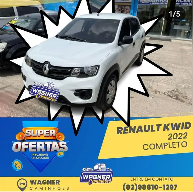 Carro Renault Kwid 2022 Life 1.0 12v SCe (Flex)