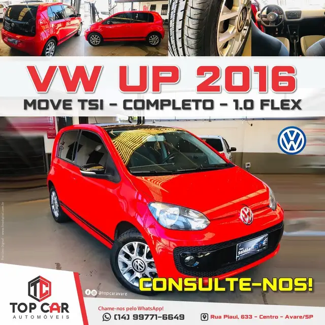 Carro Volkswagen Up! 2016 1.0 12v TSI E-Flex Move