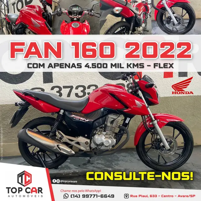 Carro Honda CG 160 2022 Fan