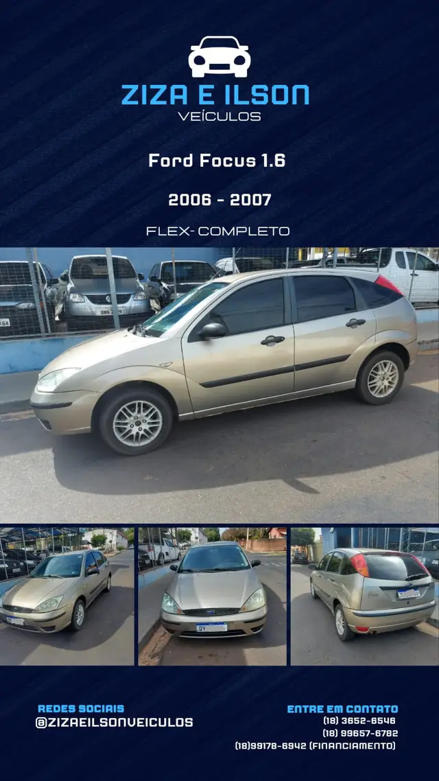 Carro Ford Focus Hatch 2007 GL 1.6 8V