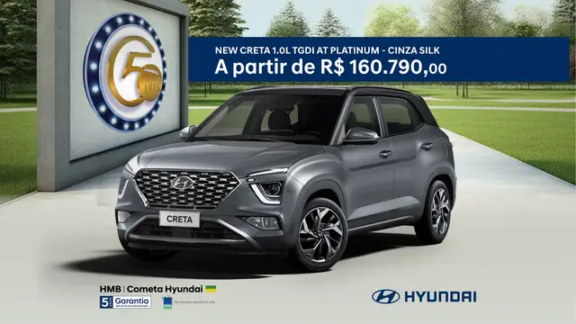 Carro Hyundai Creta 2023 Platinum 1.0 Turbo (Aut) (Flex)
