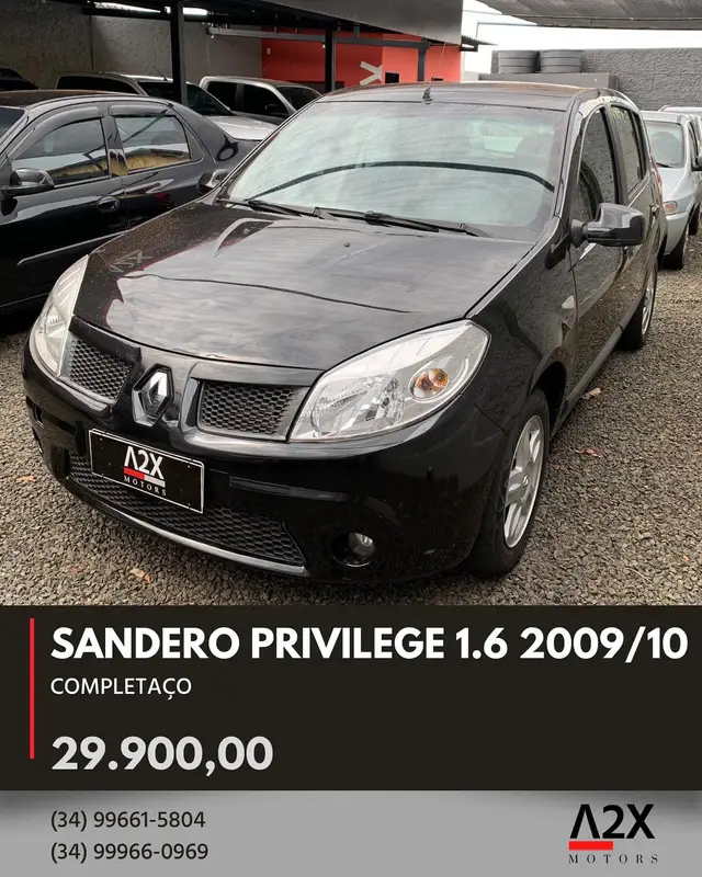 Carro Renault Sandero 2010 Privilège 1.6 8V Hi-Torque (flex)