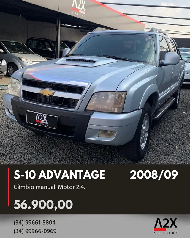 Carro Chevrolet S10 Cabine Dupla 2009 S10 Advantage 4x2 2.4 (Flex) (Cab Dupla)