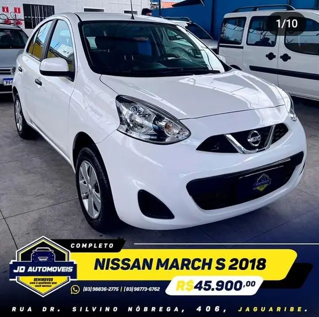 Carro Nissan March 2018 1.0 12V S (Flex)