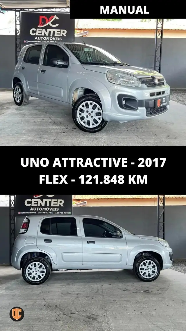 Carro Fiat Uno 2017 Attractive 1.0 (Flex) 4p