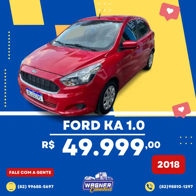 Carro Ford Ka 2018 1.0 SE Plus (Flex)