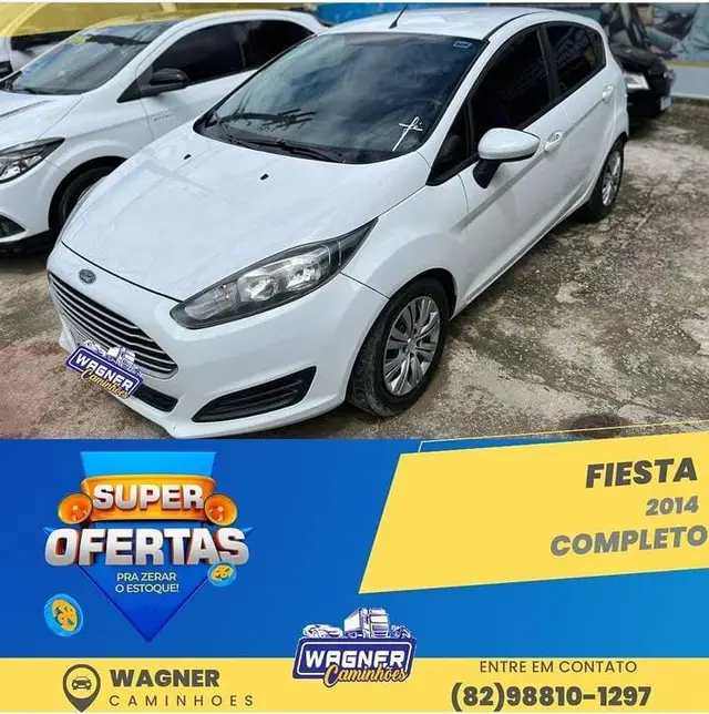 Carro Ford Fiesta Hatch 2014 SE 1.0 RoCam (Flex)