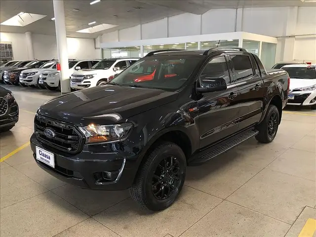 Carro Ford Ranger Cabine Dupla 2022 Black 2.2 Turbodiesel 4x2 (Aut)
