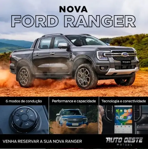 Carro Ford Ranger Cabine Dupla 2023 Storm 3.2 Turbodiesel 20V 4x4 (Aut)