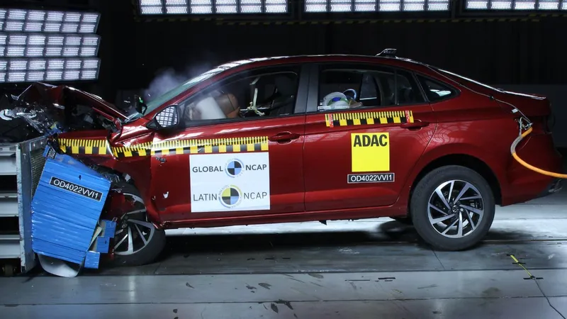 VW Virtus 2023 garante cinco estrelas em teste de colisão do Latin NCap