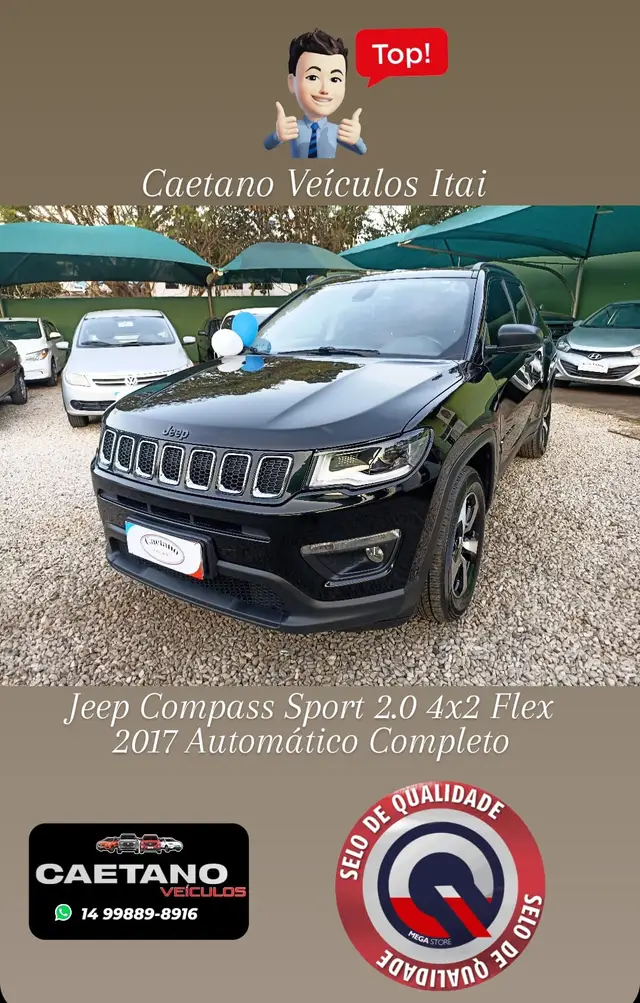 Carro Jeep Compass 2017 2.0 Sport 4x2 (Aut) (Flex)