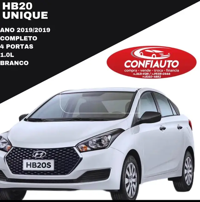 Carro Hyundai HB20 2019 1.0 Unique (Flex)