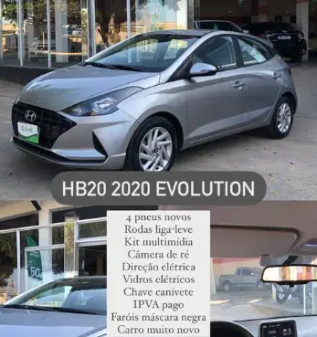 Carro Hyundai HB20 2020 Evolution 1.0