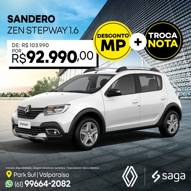 Carro Renault Stepway 2024 Zen 1.6 16V SCe (Flex)