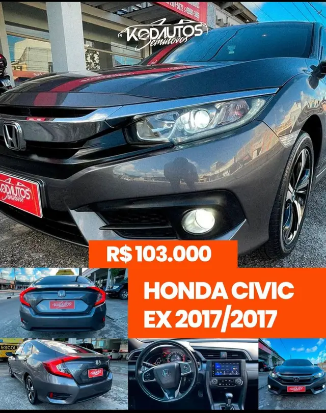 Carro Honda Civic 2017 EX 2.0 i-VTEC CVT