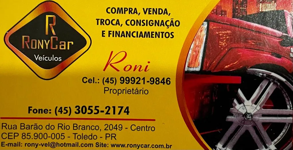 Fachada da loja Veículos à venda em Rony car - Toledo - PR | Mobiauto