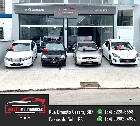 Fachada da loja Veículos à venda em GALVÃO MULTIMARCAS  - Caxias do Sul - RS | Mobiauto