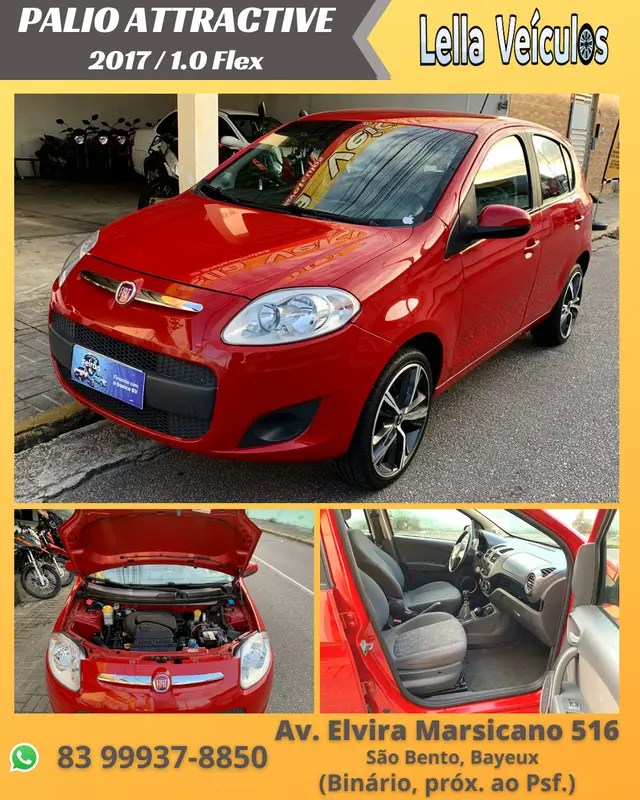Carro Fiat Palio 2017 Attractive 1.0 Evo (Flex)