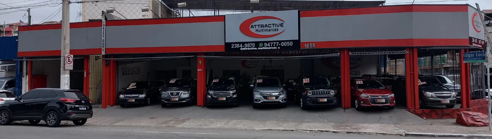 Fachada da loja Veículos à venda em ATTRACTIVE Multimarcas - São Paulo - SP | Mobiauto