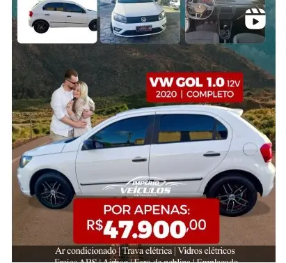 Carro Volkswagen Gol 2020 1.0 12v (Flex)