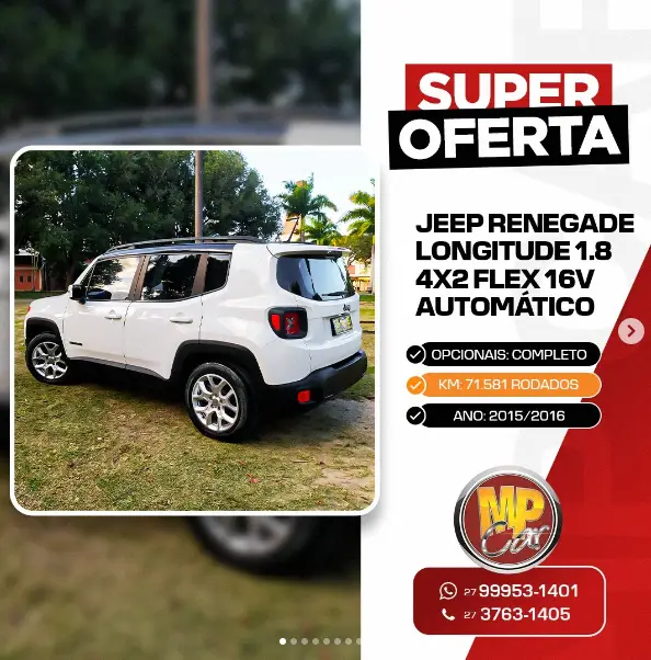 Carro Jeep Renegade 2016 Longitude 1.8 4x2 (Aut) (Flex)